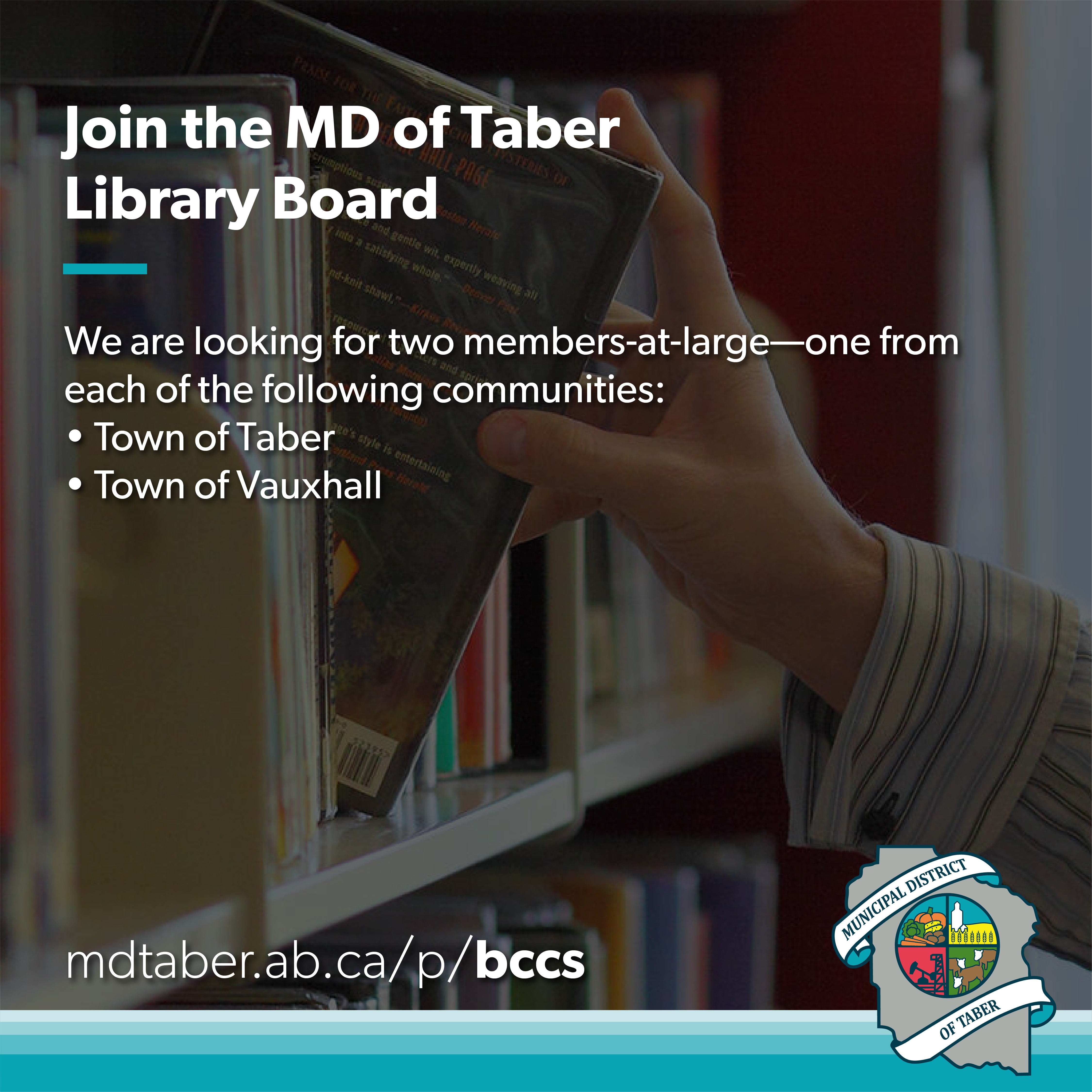 Join the MD of Taber Library Board