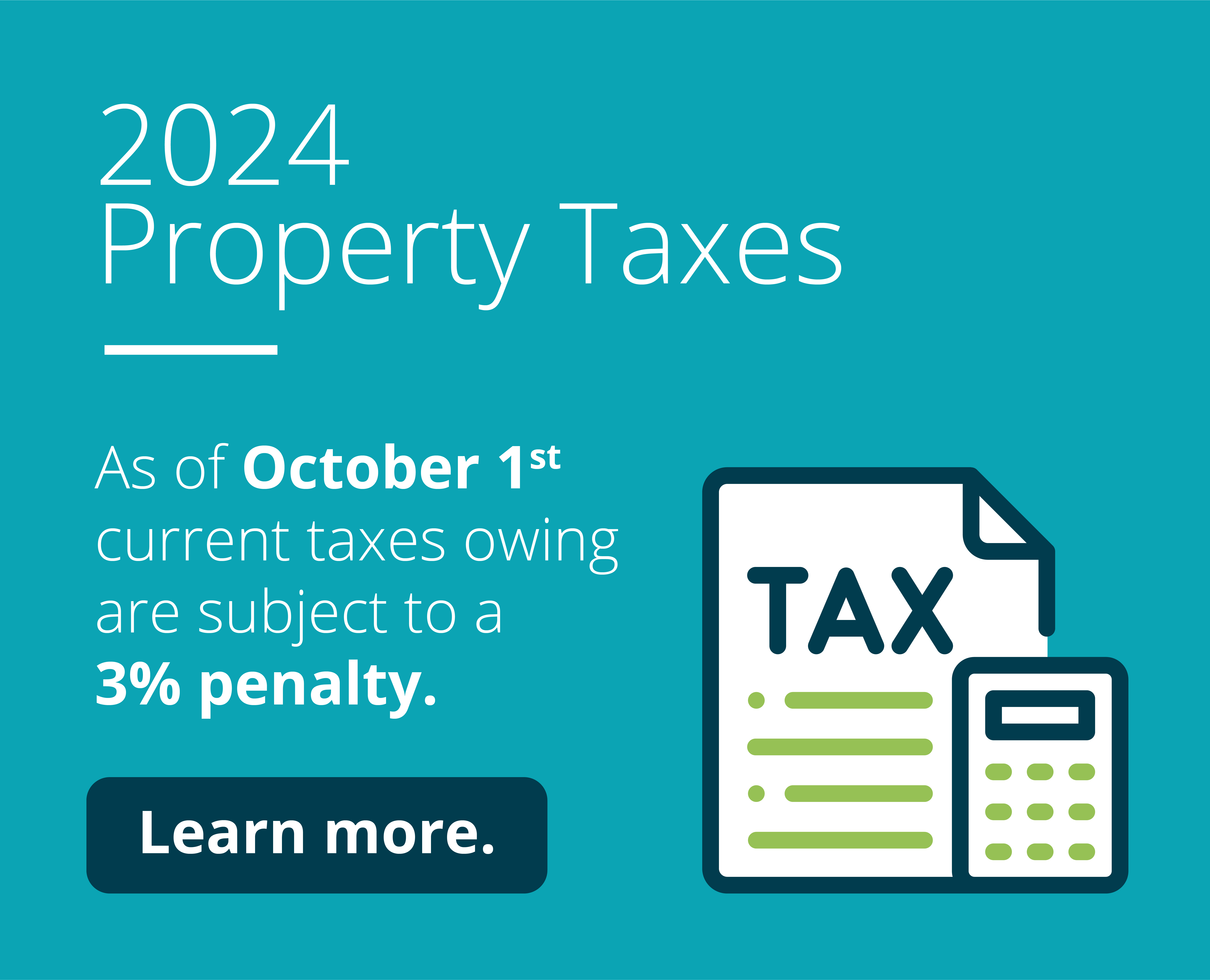 3% Tax Penalty Applied October 1st