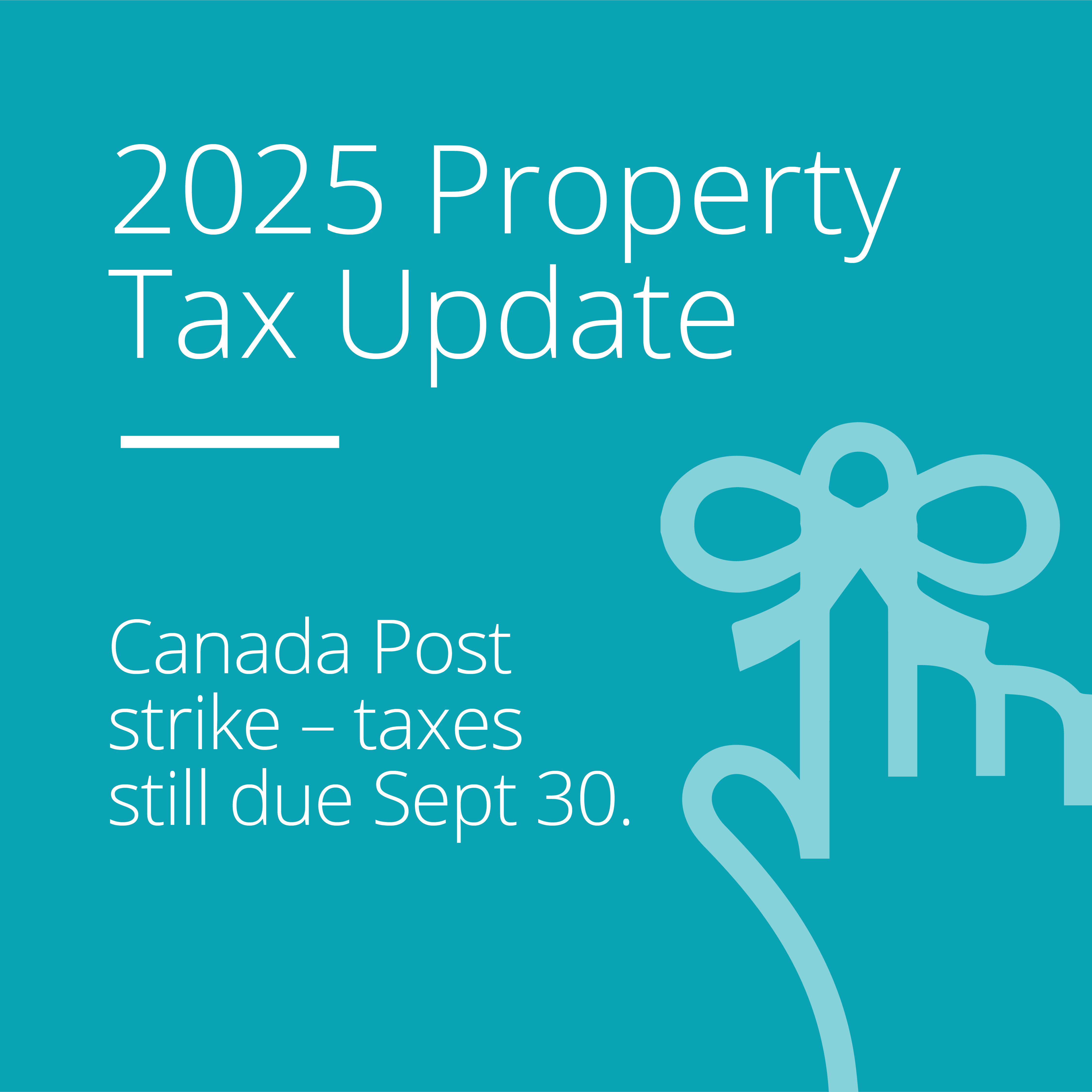Canadian Postal Strike — Taxes still due Sept 30th