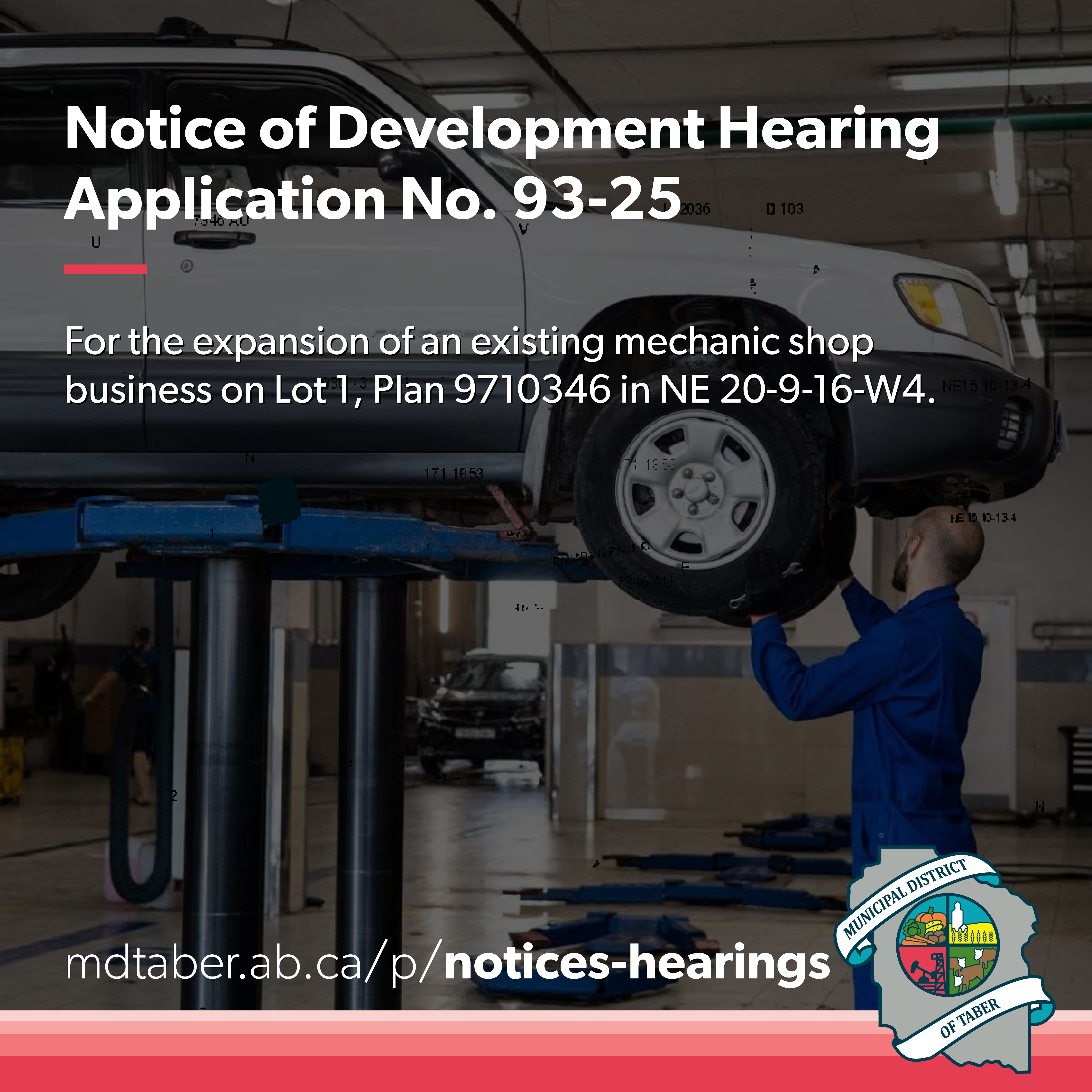 Notice of Development Hearing Application No 93-25