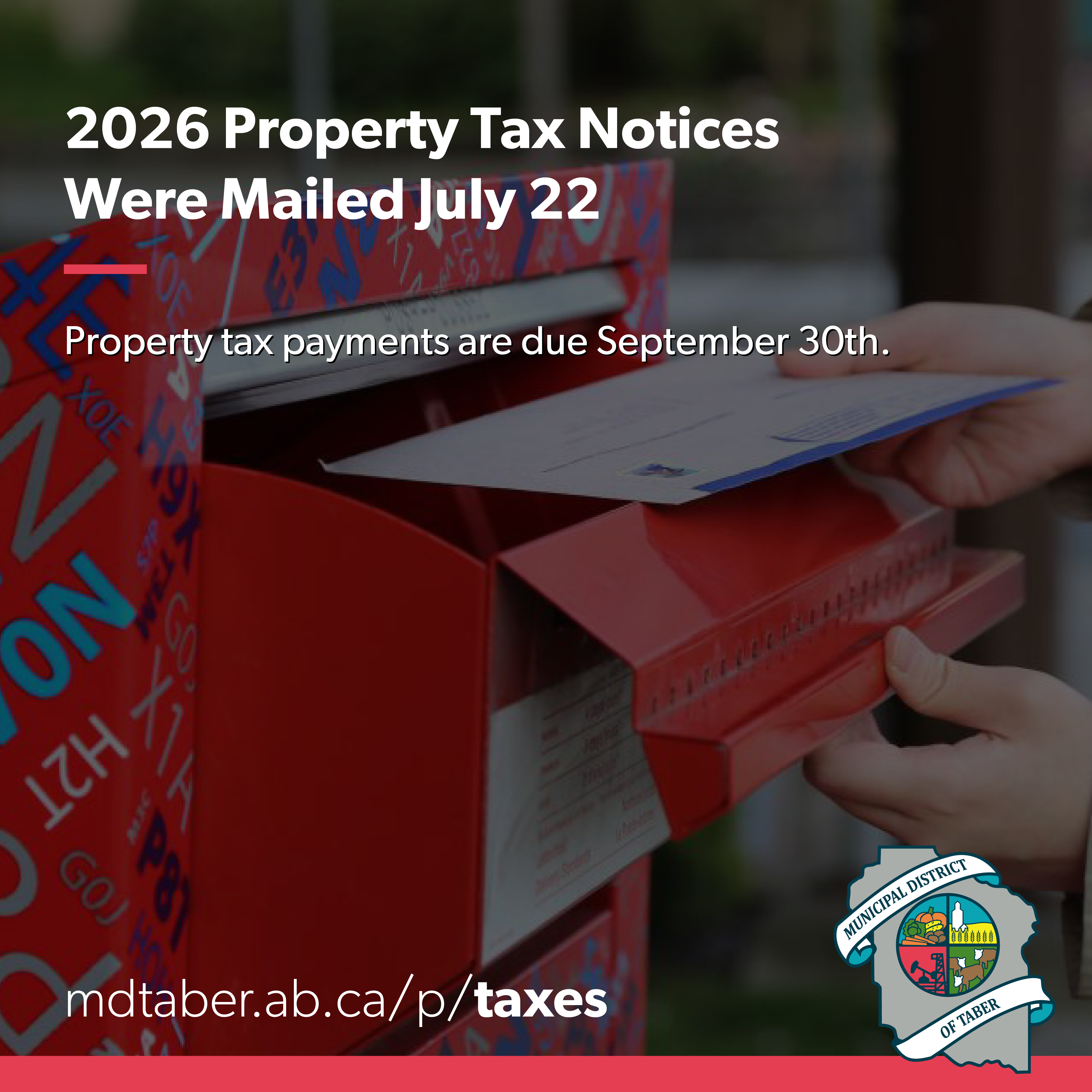 2026 Property Tax Notcies Mailed July 22