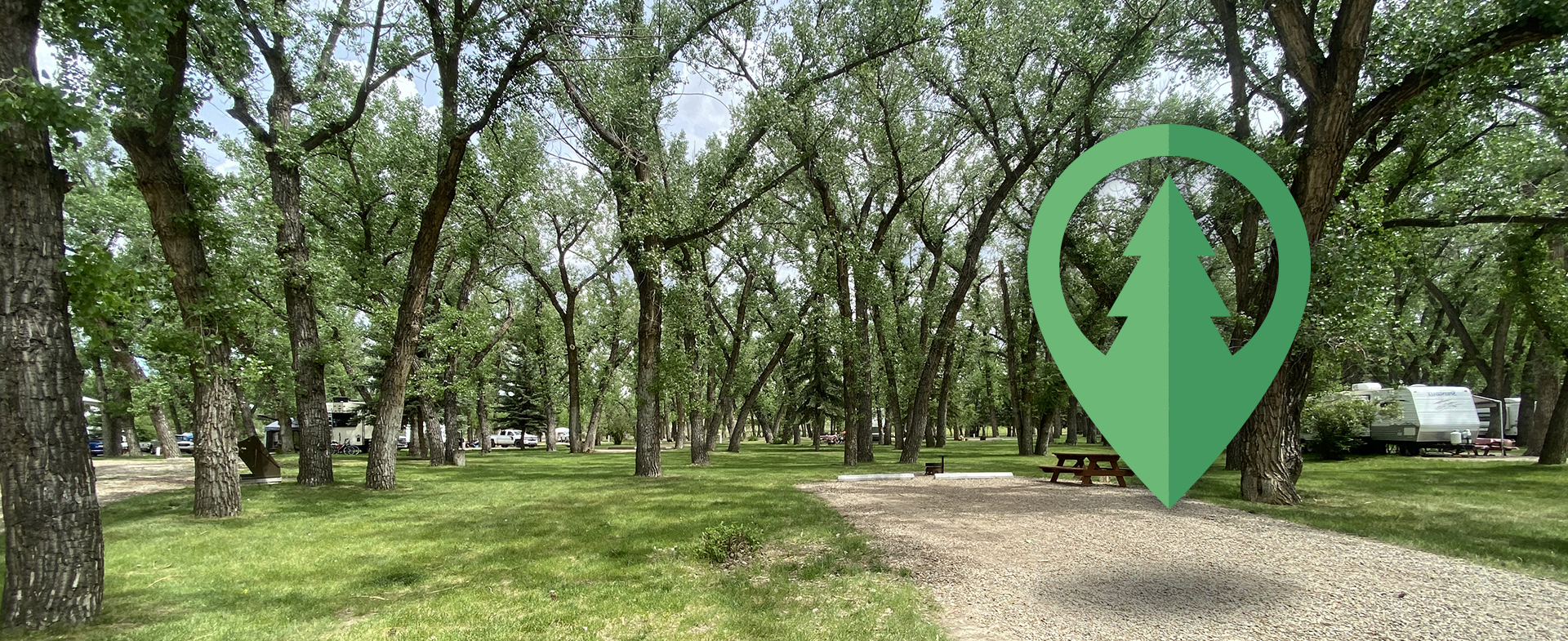 Book your favourite campsite! At the Taber Municipal Park